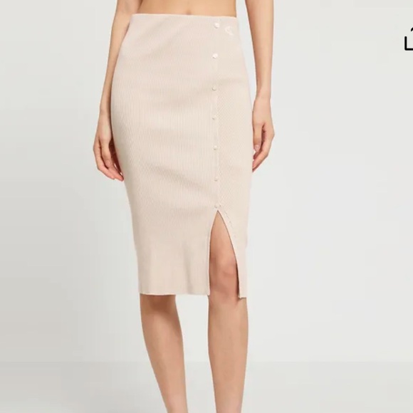 Calvin Klein Jeans Dresses & Skirts - Calvin Klein jeans cream sweater skirt